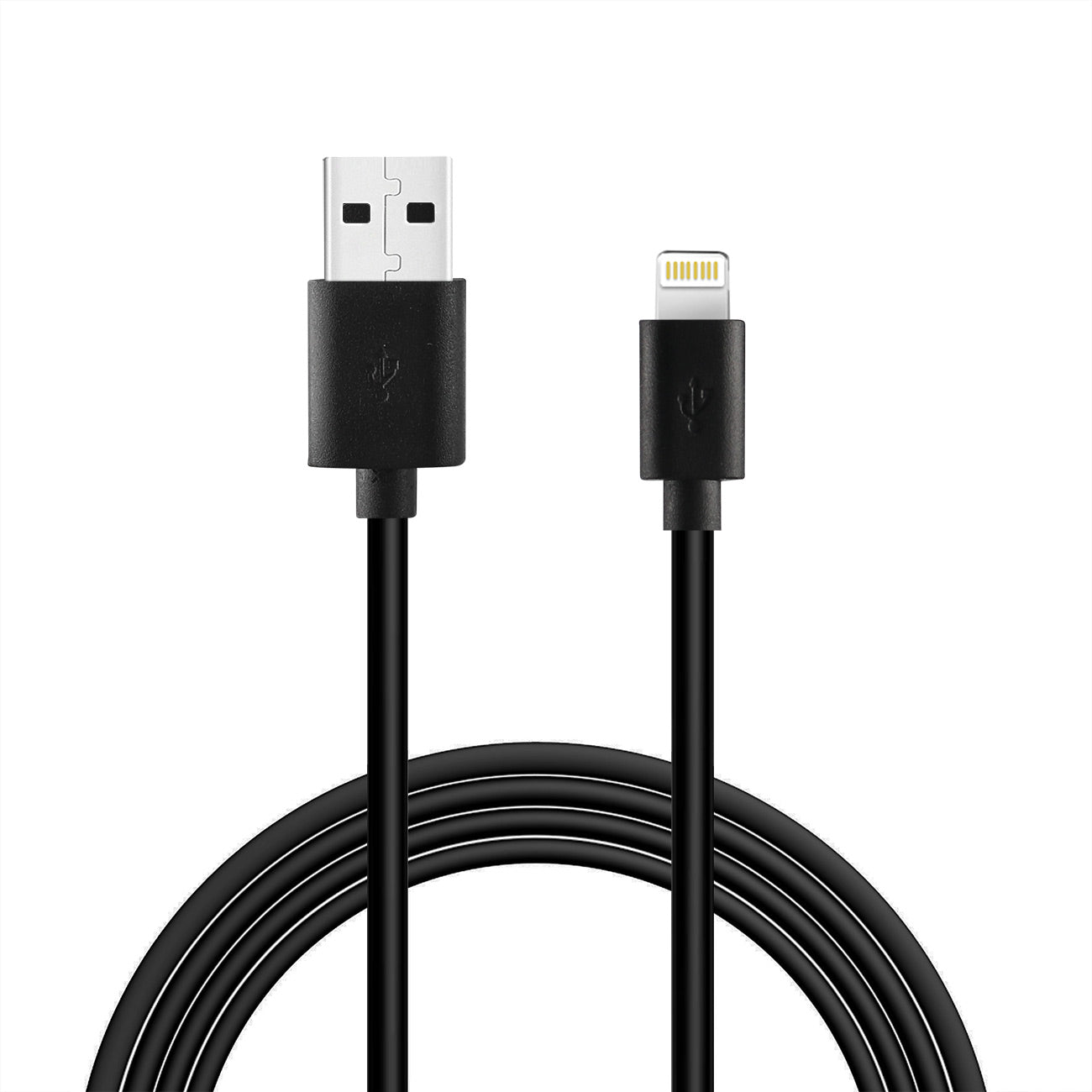 Reiko 3.3FT PVC Material 8 PIN USB 2.0 Data Cable In Black And Simple Packaging-DC27A-8PBK